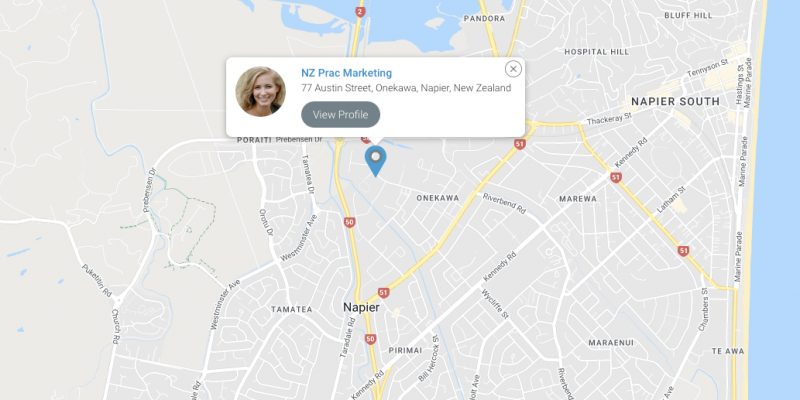 Find a Practitioner Map functionality
